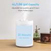 KOIOS Humidifiers; Top Fill Cool Mist Humidifier for Bedroom Large Room Baby Home; Quiet Ultrasonic; Essential Oil Diffuser; UHM-JS02 4L; Transparent