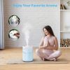 KOIOS Humidifiers; Top Fill Cool Mist Humidifier for Bedroom Large Room Baby Home; Quiet Ultrasonic; Essential Oil Diffuser; UHM-JS02 4L; Transparent