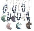 EMF 5G Shielding Neckalcce Crescent Moon Tigers Eye Shungite Hematite Black Tourmaline