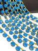 Blue Copper Turquoise Gemstone Beads; Turquoise Beads; Healing Crystal; Mohave Turquoise Beads; Jewelry Supplies; Bulk Beads; 8" Strand