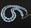 Larimar Necklace - Double Strand Necklace; Gemstone Necklace; Bohemian Jewelry; Sterling Silver Genuine Larimar Necklace - Healing Crystal
