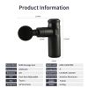 Massage Gun Percussion Deep Tissue Muscle Vibrating Relax Massager with 4-Head