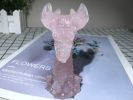 4inches Natural pink rose quartz crystal hand carved dragon skull quartz crystal dragon crystal gifts reiki healing 1pc