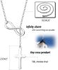 Stainless Cross Necklace Infinity Necklace Religious Necklace Inspirational Gift Chain Necklace for Women Men