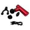 Massage Percussion Gun Deep Tissue Muscle Relax Massager Red with 4-Head 3-Speed