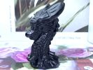 3inches Natural obsidian quartz crystal hand carved dragon skull crystal gifts 1x