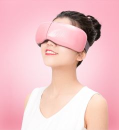 Vibration Massage Air Pressure Hot Compress Eye Mask Eye Protector (Option: Beautiful powder-USB)