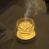 Rose-shaped Ultrasonic Small Household Humidifier Colorful Camellia Aroma Diffuser